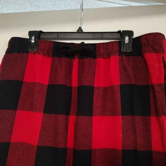Old Navy Red Black Checked Flannel Pajama Set Size Women's L Worn 1 Time - Picture 4 of 4